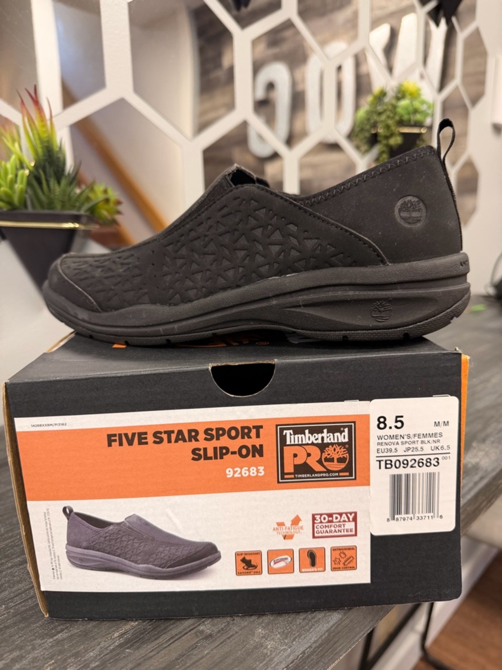 Timberland PRO Five Star Sport Slip-On Shoes Black | Anti-Fatigue | Women’s 8.5
